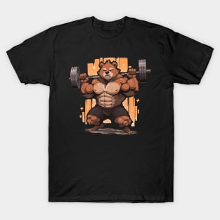 bear lifting weight T-Shirt